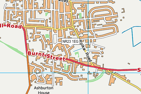 NR23 1EG map - OS VectorMap District (Ordnance Survey)