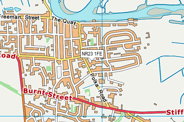 NR23 1FE map - OS VectorMap District (Ordnance Survey)