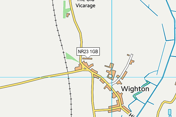 NR23 1GB map - OS VectorMap District (Ordnance Survey)