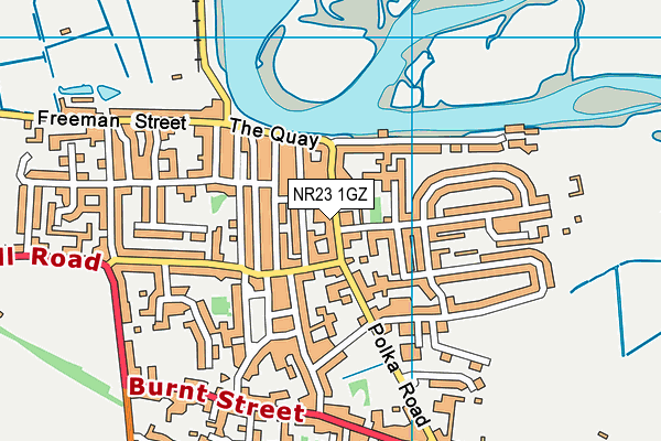 NR23 1GZ map - OS VectorMap District (Ordnance Survey)