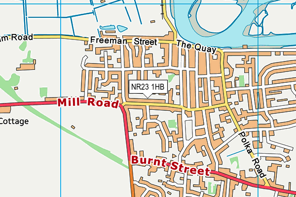 NR23 1HB map - OS VectorMap District (Ordnance Survey)