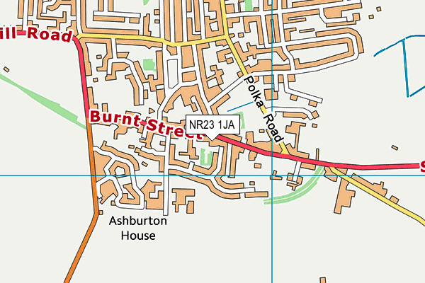 NR23 1JA map - OS VectorMap District (Ordnance Survey)