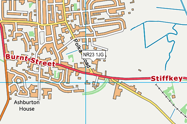 NR23 1JG map - OS VectorMap District (Ordnance Survey)