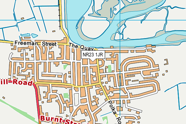 NR23 1JR map - OS VectorMap District (Ordnance Survey)