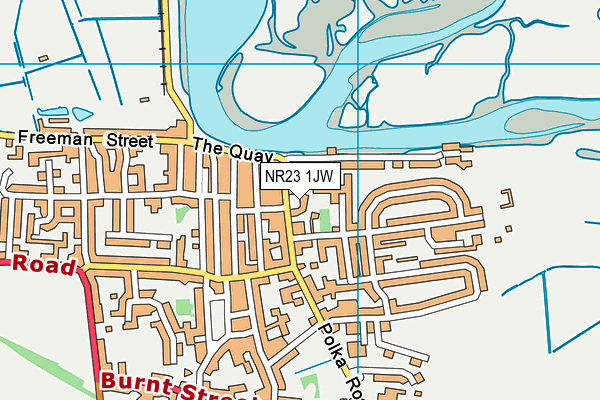 NR23 1JW map - OS VectorMap District (Ordnance Survey)