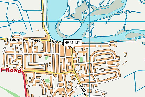 NR23 1JY map - OS VectorMap District (Ordnance Survey)