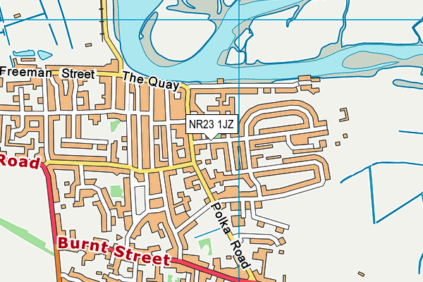 NR23 1JZ map - OS VectorMap District (Ordnance Survey)