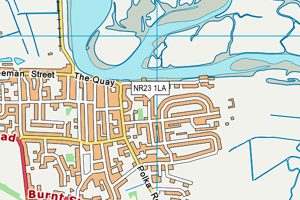 NR23 1LA map - OS VectorMap District (Ordnance Survey)