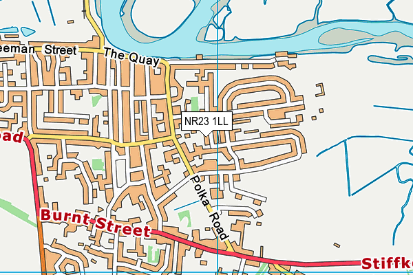 NR23 1LL map - OS VectorMap District (Ordnance Survey)