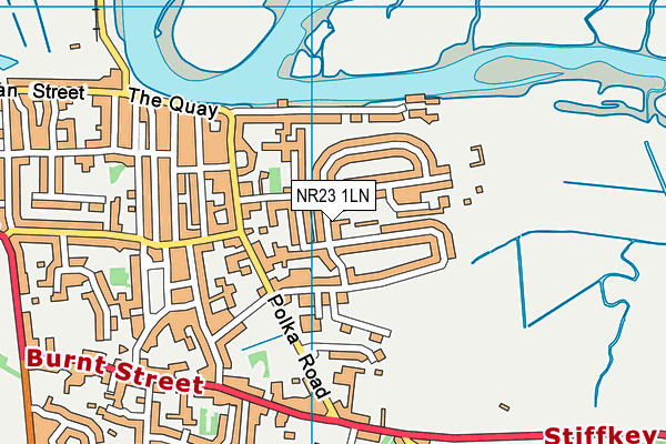 NR23 1LN map - OS VectorMap District (Ordnance Survey)