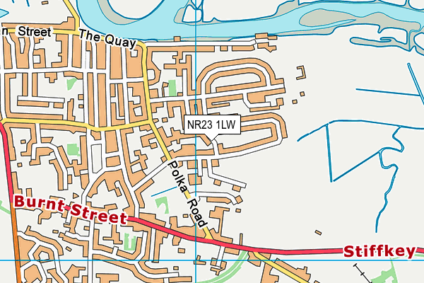 NR23 1LW map - OS VectorMap District (Ordnance Survey)