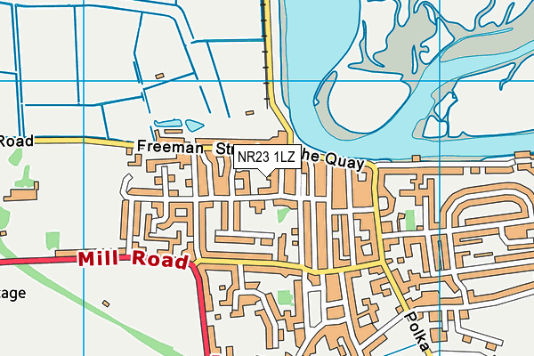 NR23 1LZ map - OS VectorMap District (Ordnance Survey)