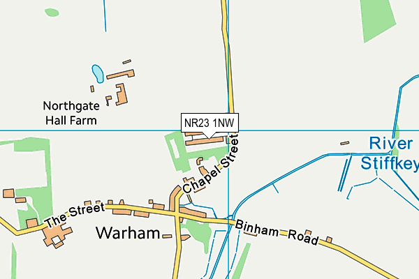 NR23 1NW map - OS VectorMap District (Ordnance Survey)