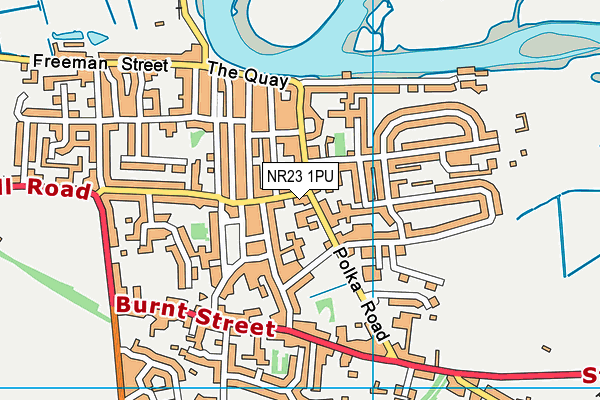 NR23 1PU map - OS VectorMap District (Ordnance Survey)