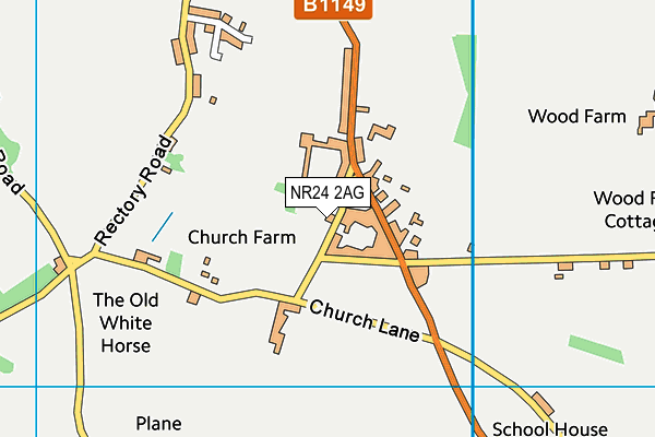 NR24 2AG map - OS VectorMap District (Ordnance Survey)
