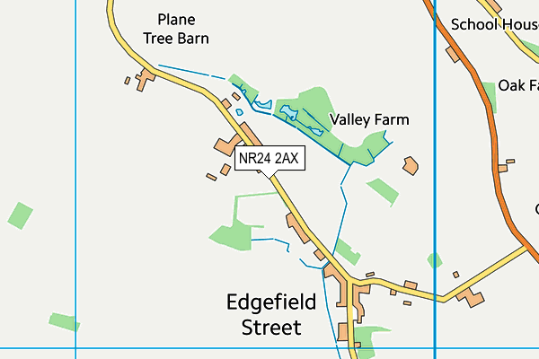 NR24 2AX map - OS VectorMap District (Ordnance Survey)