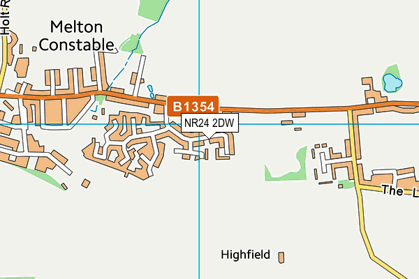 NR24 2DW map - OS VectorMap District (Ordnance Survey)