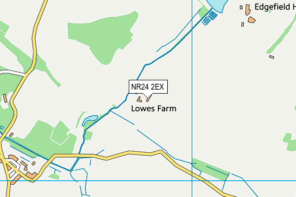 NR24 2EX map - OS VectorMap District (Ordnance Survey)