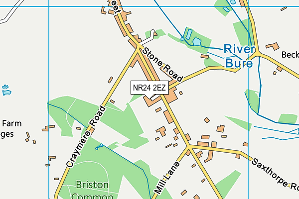 NR24 2EZ map - OS VectorMap District (Ordnance Survey)