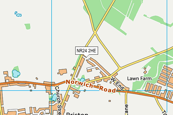 NR24 2HE map - OS VectorMap District (Ordnance Survey)