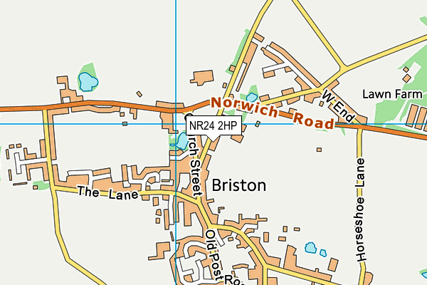 NR24 2HP map - OS VectorMap District (Ordnance Survey)
