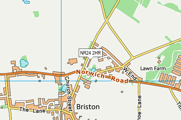 NR24 2HR map - OS VectorMap District (Ordnance Survey)