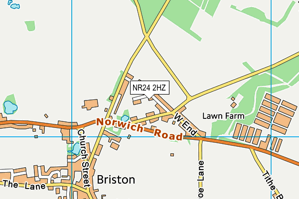 NR24 2HZ map - OS VectorMap District (Ordnance Survey)