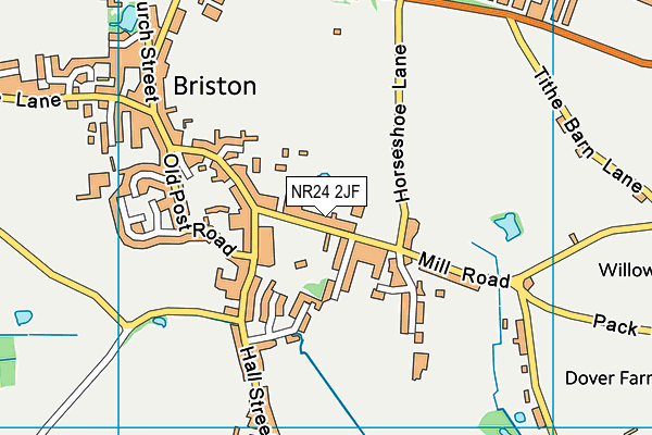 NR24 2JF map - OS VectorMap District (Ordnance Survey)