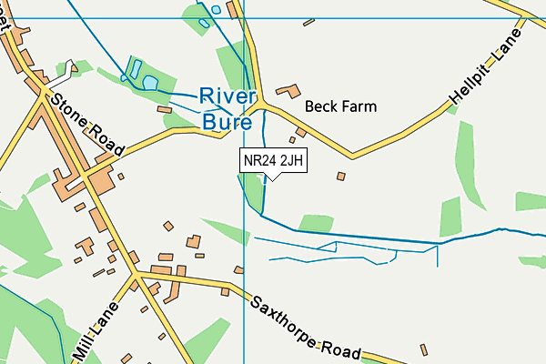 NR24 2JH map - OS VectorMap District (Ordnance Survey)
