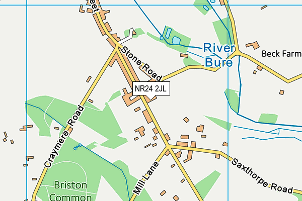 NR24 2JL map - OS VectorMap District (Ordnance Survey)