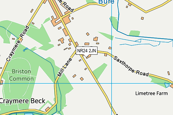 NR24 2JN map - OS VectorMap District (Ordnance Survey)
