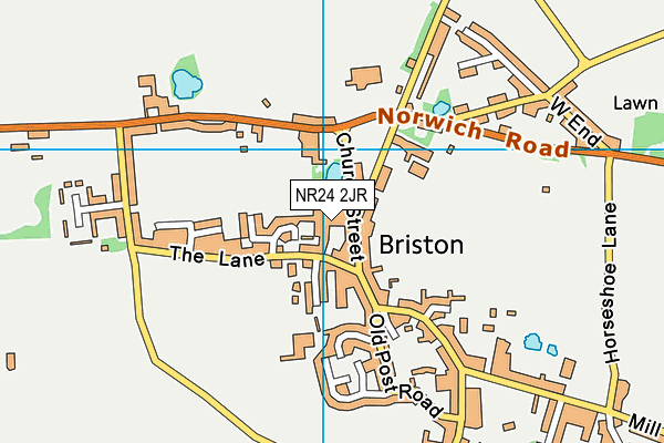 NR24 2JR map - OS VectorMap District (Ordnance Survey)