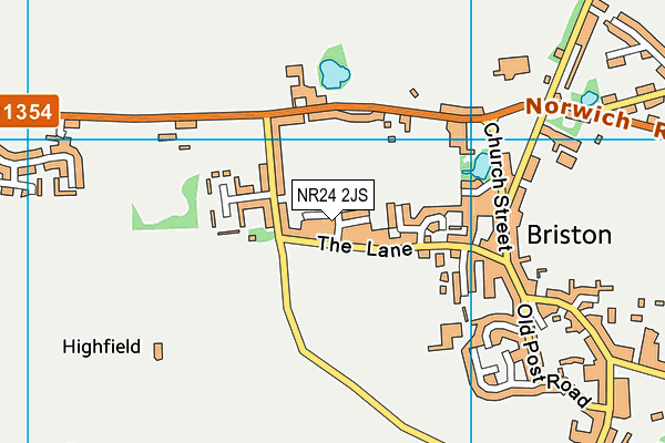 NR24 2JS map - OS VectorMap District (Ordnance Survey)