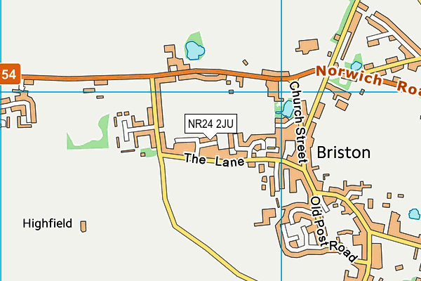 NR24 2JU map - OS VectorMap District (Ordnance Survey)