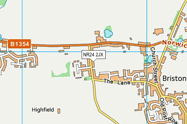 NR24 2JX map - OS VectorMap District (Ordnance Survey)