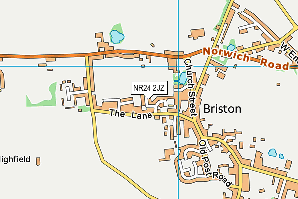 NR24 2JZ map - OS VectorMap District (Ordnance Survey)