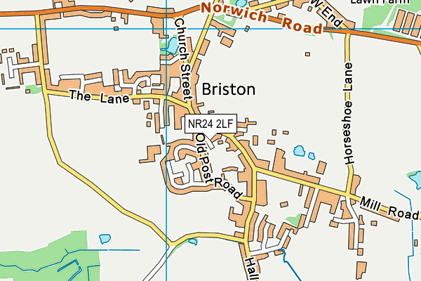 NR24 2LF map - OS VectorMap District (Ordnance Survey)