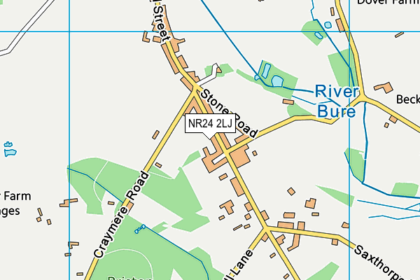 NR24 2LJ map - OS VectorMap District (Ordnance Survey)