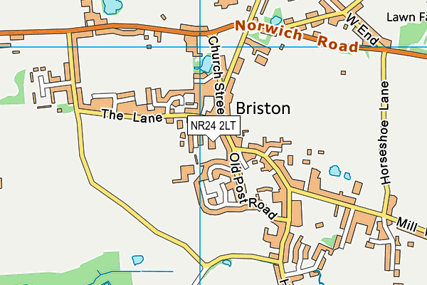 NR24 2LT map - OS VectorMap District (Ordnance Survey)