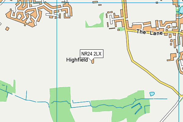 NR24 2LX map - OS VectorMap District (Ordnance Survey)