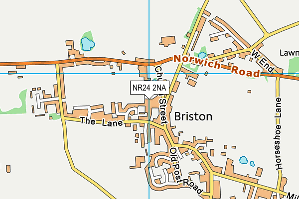 NR24 2NA map - OS VectorMap District (Ordnance Survey)