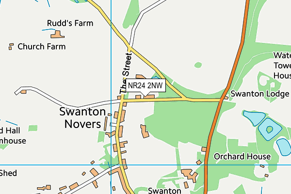 NR24 2NW map - OS VectorMap District (Ordnance Survey)