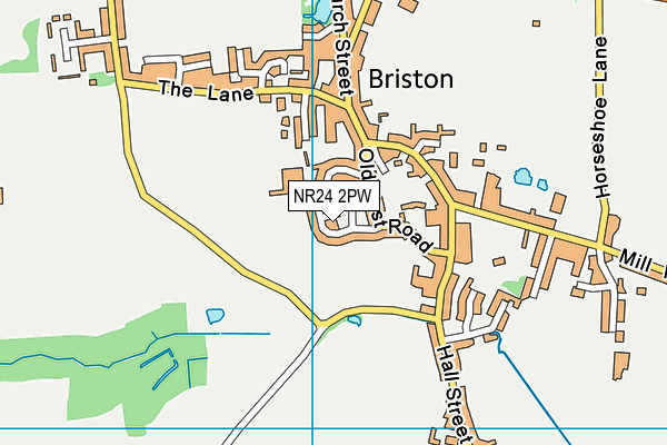 NR24 2PW map - OS VectorMap District (Ordnance Survey)