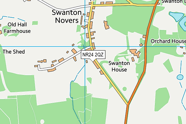 NR24 2QZ map - OS VectorMap District (Ordnance Survey)
