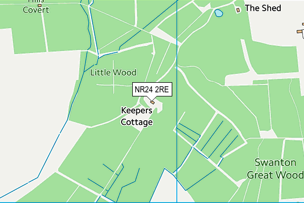 NR24 2RE map - OS VectorMap District (Ordnance Survey)