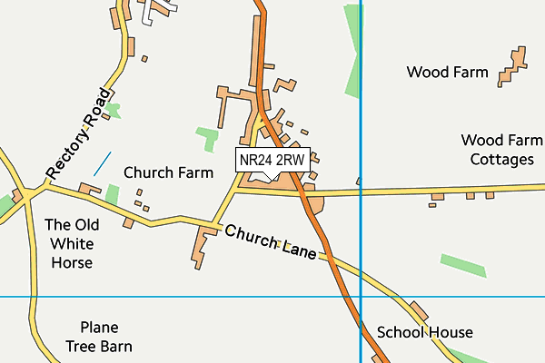 NR24 2RW map - OS VectorMap District (Ordnance Survey)