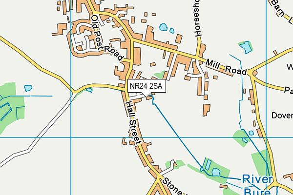 NR24 2SA map - OS VectorMap District (Ordnance Survey)