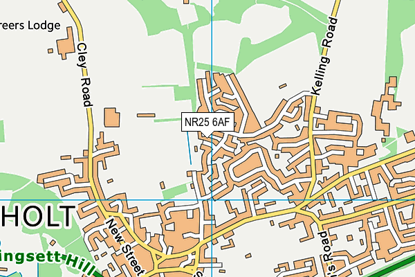 NR25 6AF map - OS VectorMap District (Ordnance Survey)