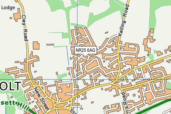 NR25 6AG map - OS VectorMap District (Ordnance Survey)