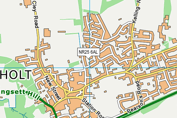 NR25 6AL map - OS VectorMap District (Ordnance Survey)